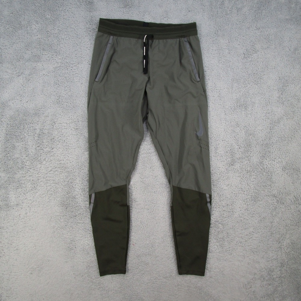 Nike Running Phenom Elite Dri-FIT Pants Mens Small Olive Green BV4809-355